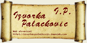 Izvorka Palačković vizit kartica